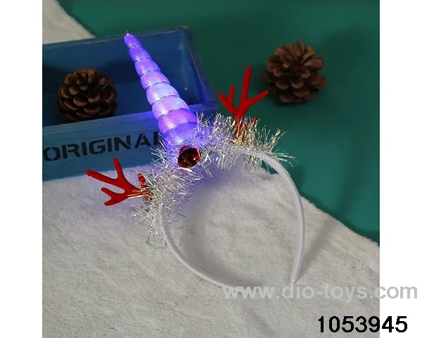 Christmas Hair Clip Headband（with light）in opp bag