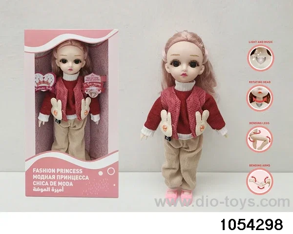 12 inch 11 jointed doll in window box