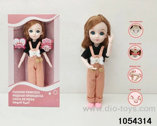 12 inch 11 jointed doll in window box
