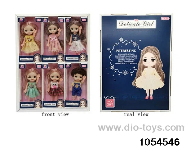 6 inch doll in 6pcs window box