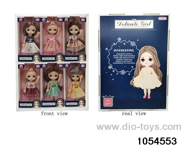 6 inch doll in 6pcs window box