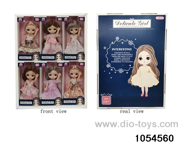 6 inch doll in 6pcs window box