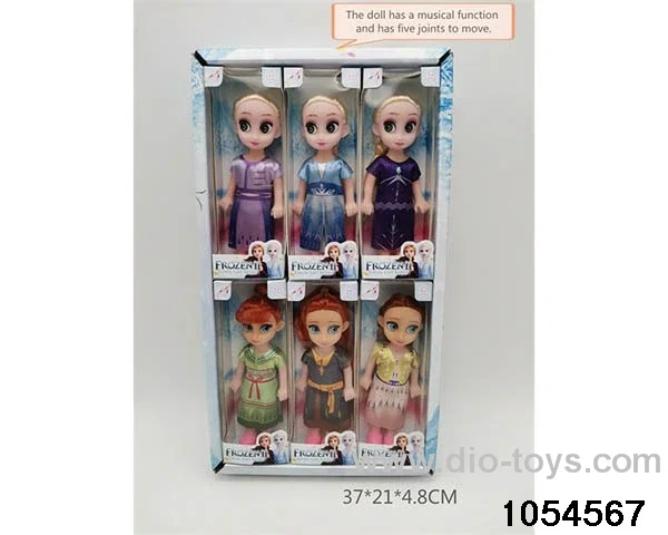 6 inch 5 joints musical function doll in window box