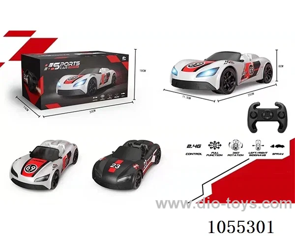 rc stunt car with spray