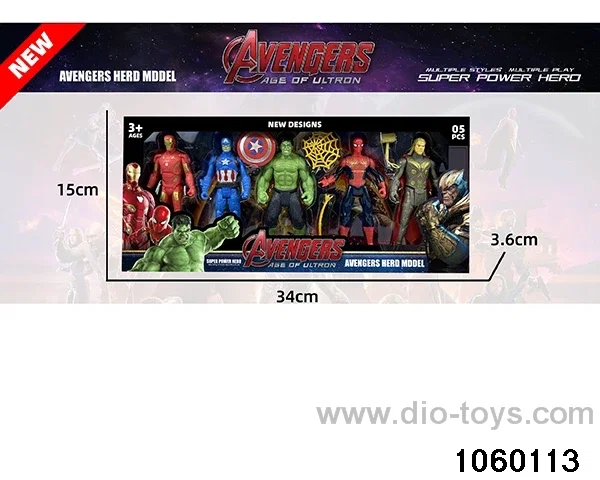 Avengers Character Figurine Set in window box