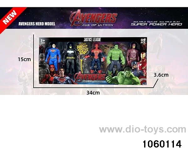 Avengers Character Figurine Set in window box
