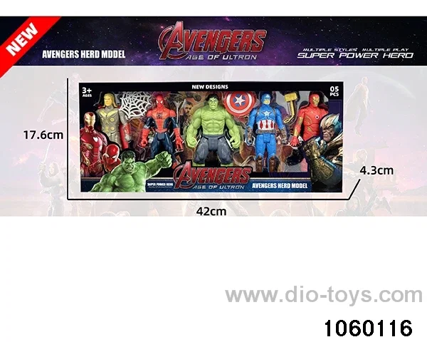 Avengers Character Figurine Set included battery