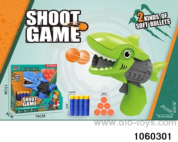 2-in-1 softball gun + ping-pong gun in display box