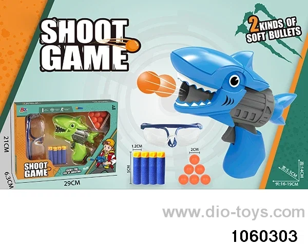 2-in-1 softball gun + ping-pong gun in window box
