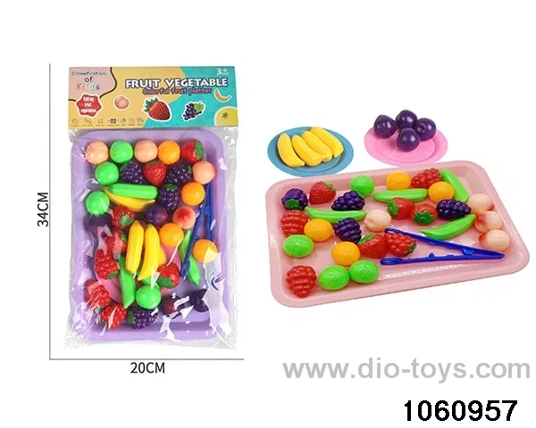 40pcs Fruit and Vegetable Toys in pvc bag