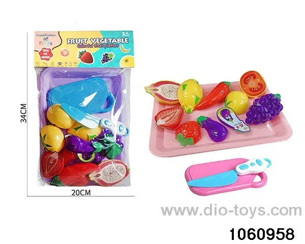 9pcs Fruit and Vegetable Toys in pvc bag