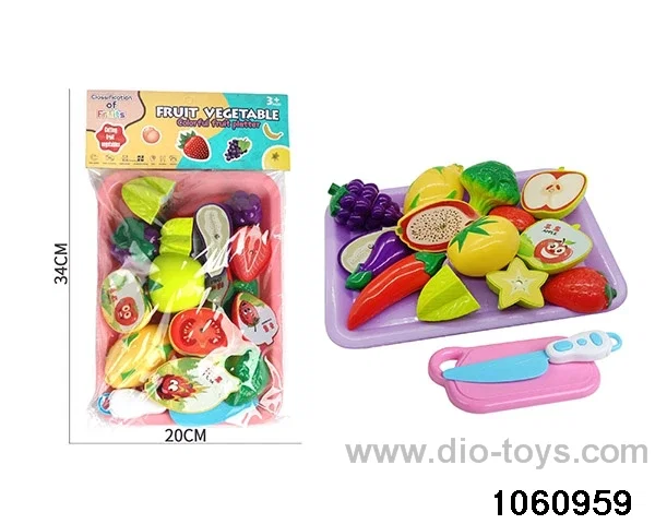 12pcs Fruit and Vegetable Toys in pvc bag