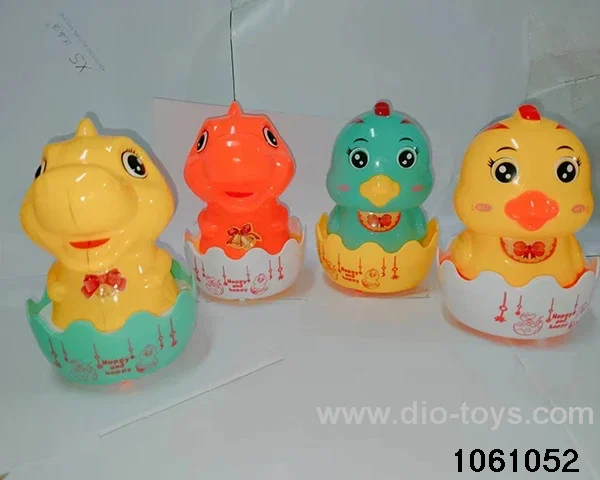Pull-wire light chicks/dinosaurs in opp bag