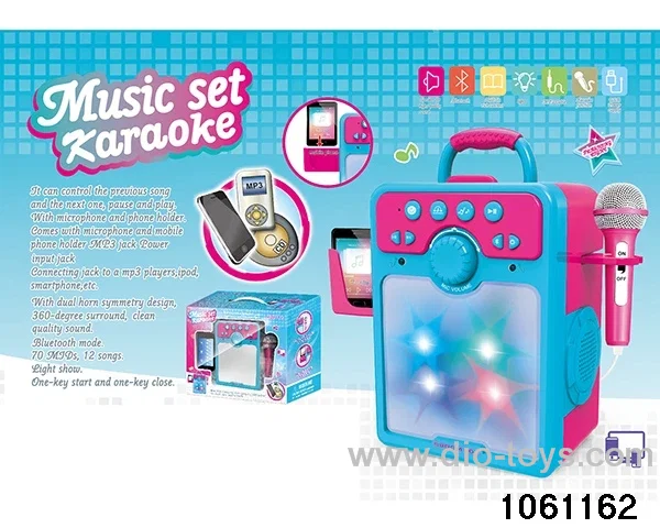 karaoke machine in window box