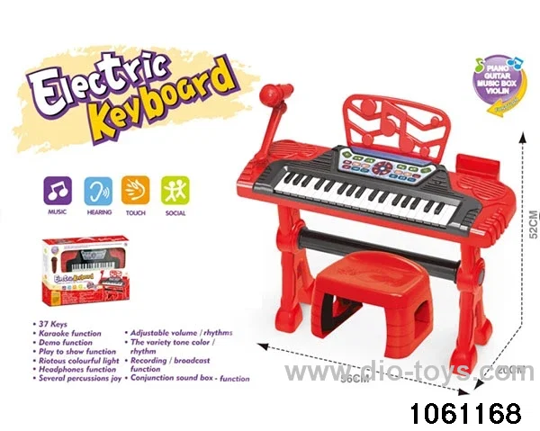 37-key electronic keyboard in window box