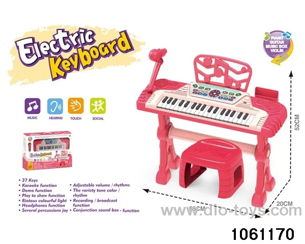 37-key electronic keyboard in window box