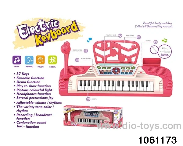 37-key electronic keyboard in window box