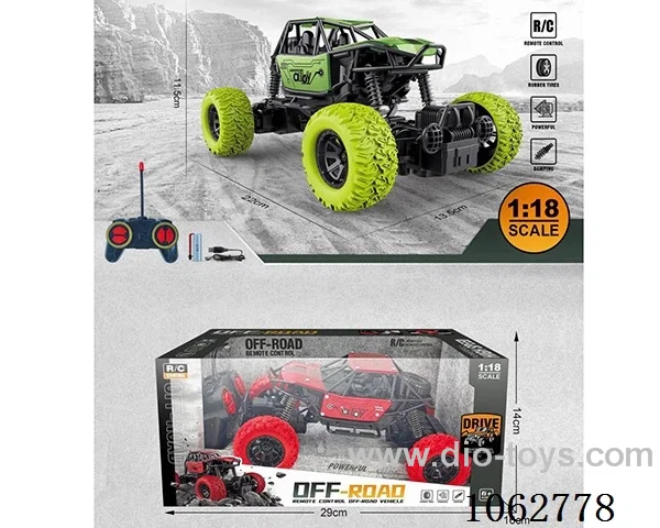 1:18 4 ch rc alloy car W L included battery