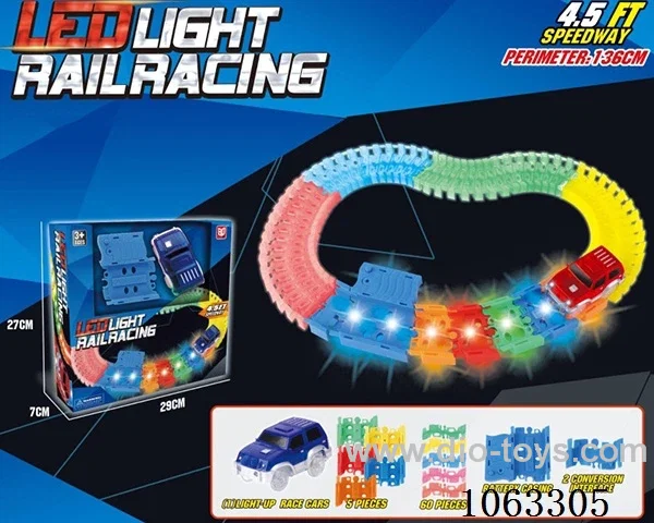 Luminous rail car