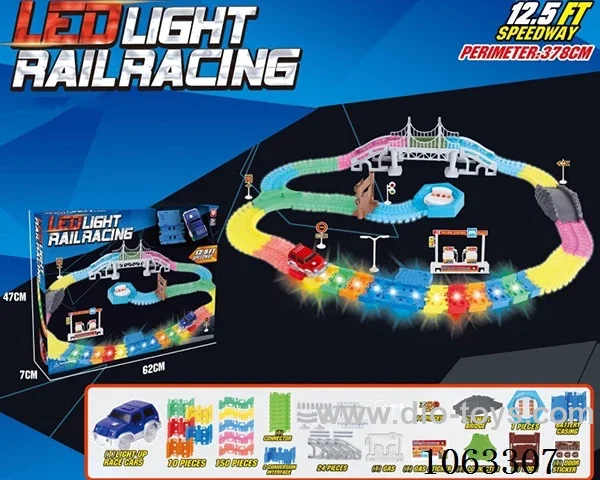 Luminous rail car