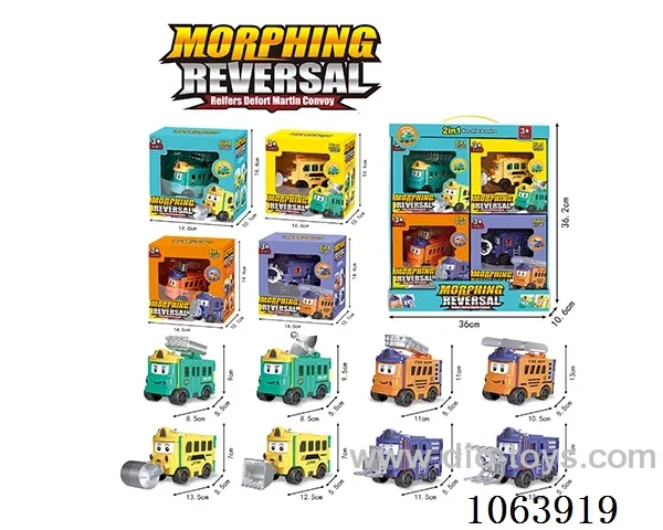Deformation pull-back reverse turning car