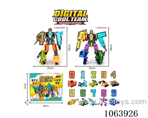 Puzzle digital morphing robot