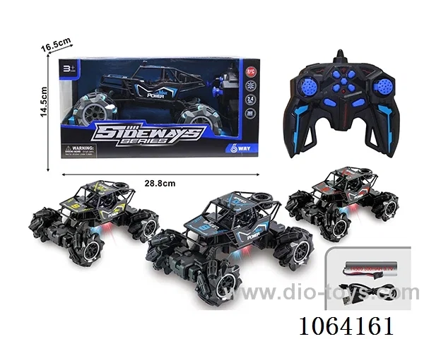 2.4G 12ch rc stunt car with light included battery