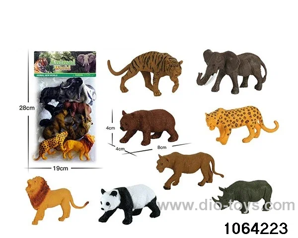 5 inch wildlife (8PCS) in PVC bag