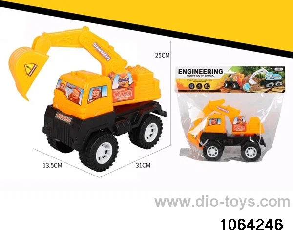 Skidding construction vehicle in opp bag