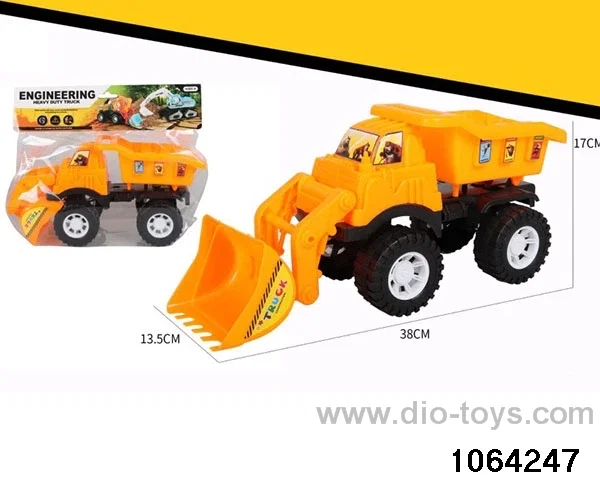 Skidding construction vehicle in opp bag