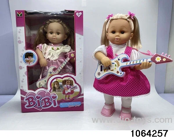 Guitar girl in window box