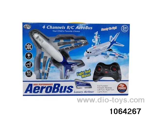 4ch RC Airplane with Lights and Music (Electricity Included) in window box