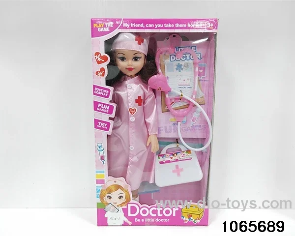 18 inch doll set with music in window box