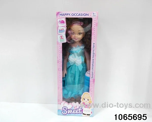 18 inch doll set with music in window box