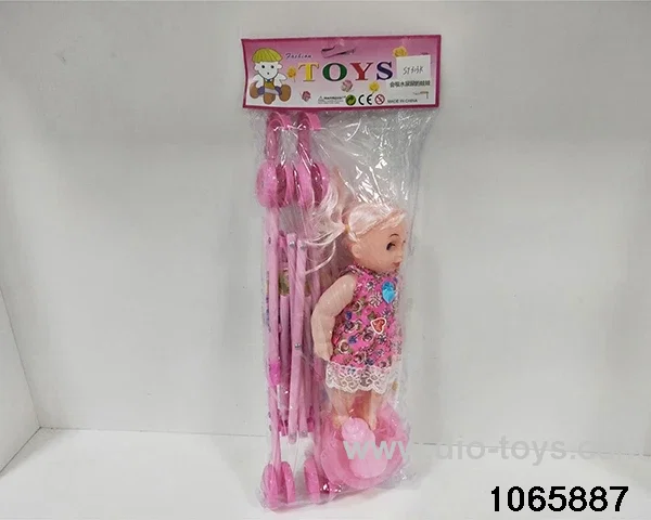 12 inch doll set in poly bag header