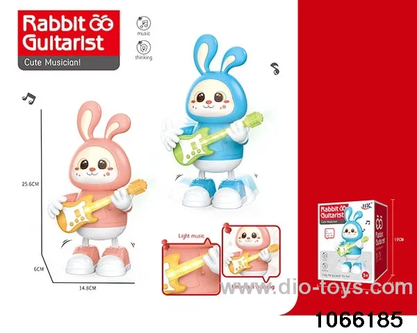Moe Rabbit Guitarist (Lights, Music) in color box