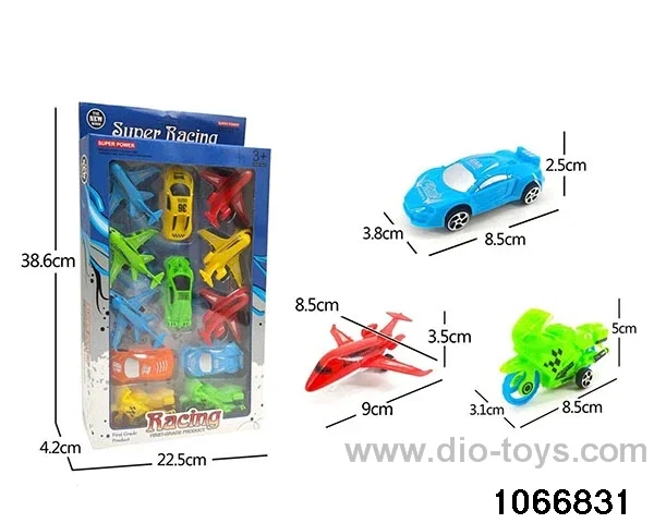 Pullback Racing Motorcycle Airplane Puzzle (12pcs) in window box