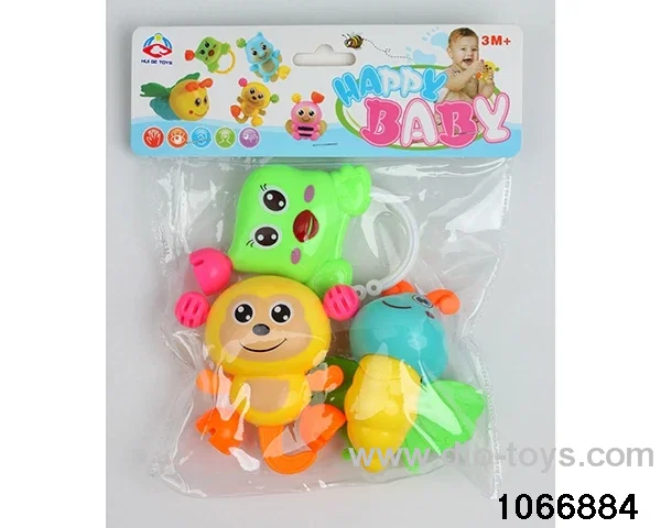 baby rattle in PP bag with header