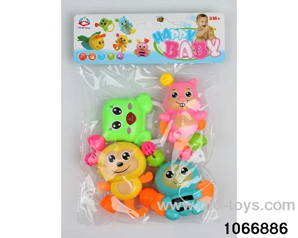 baby rattle in PP bag with header