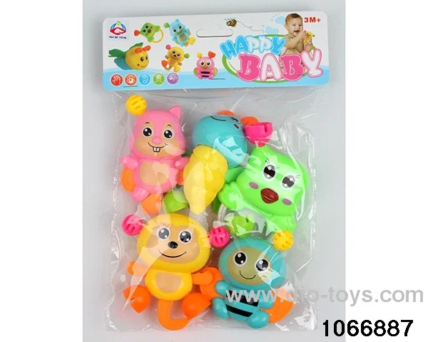 baby rattle in PP bag with header