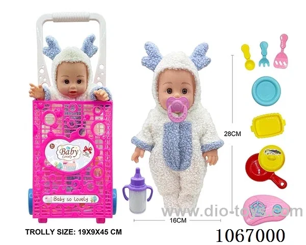 12inch doll with trolley