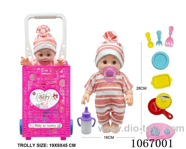 12inch doll with trolley