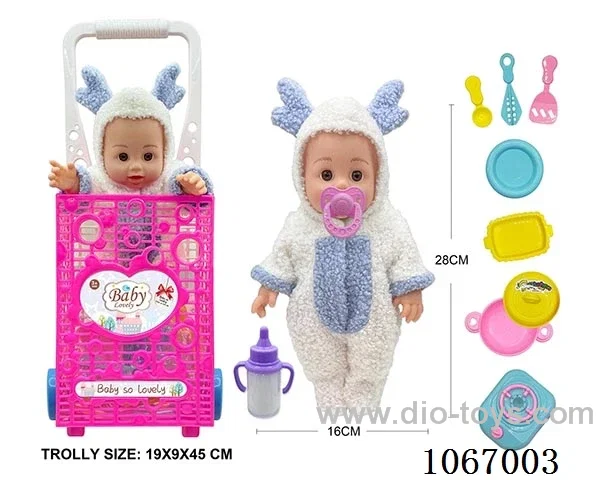 12inch doll with trolley