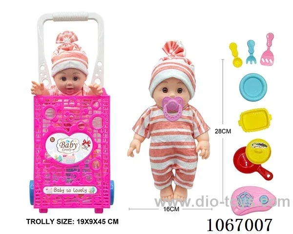 12inch doll with trolley