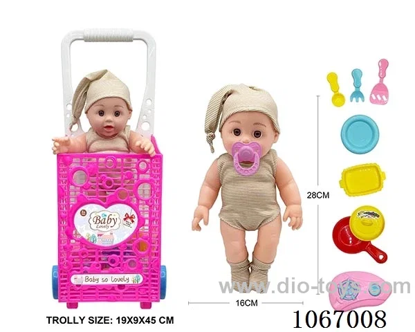 12inch doll with trolley