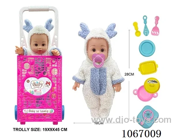 12inch doll with trolley