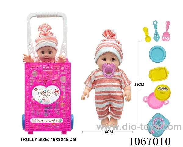 12inch doll with trolley