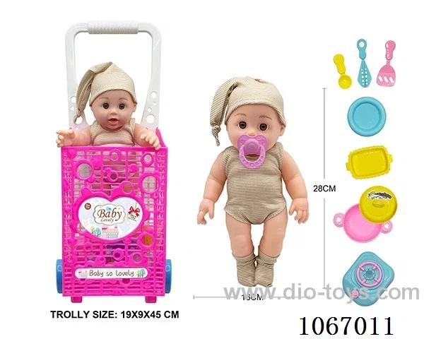 12inch doll with trolley