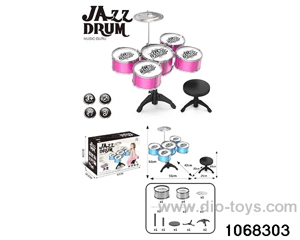 Electroplated 5-drum set (with chair) in color box