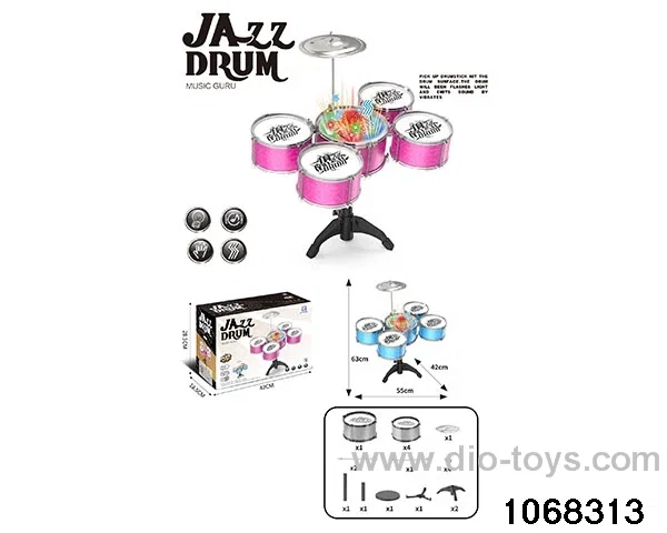 Electroplated 5-drum set (with light without chair) in color box